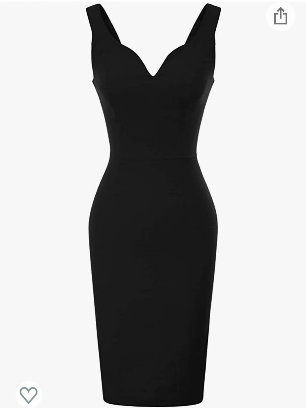 Classic Black V-Neck Sheath Dress